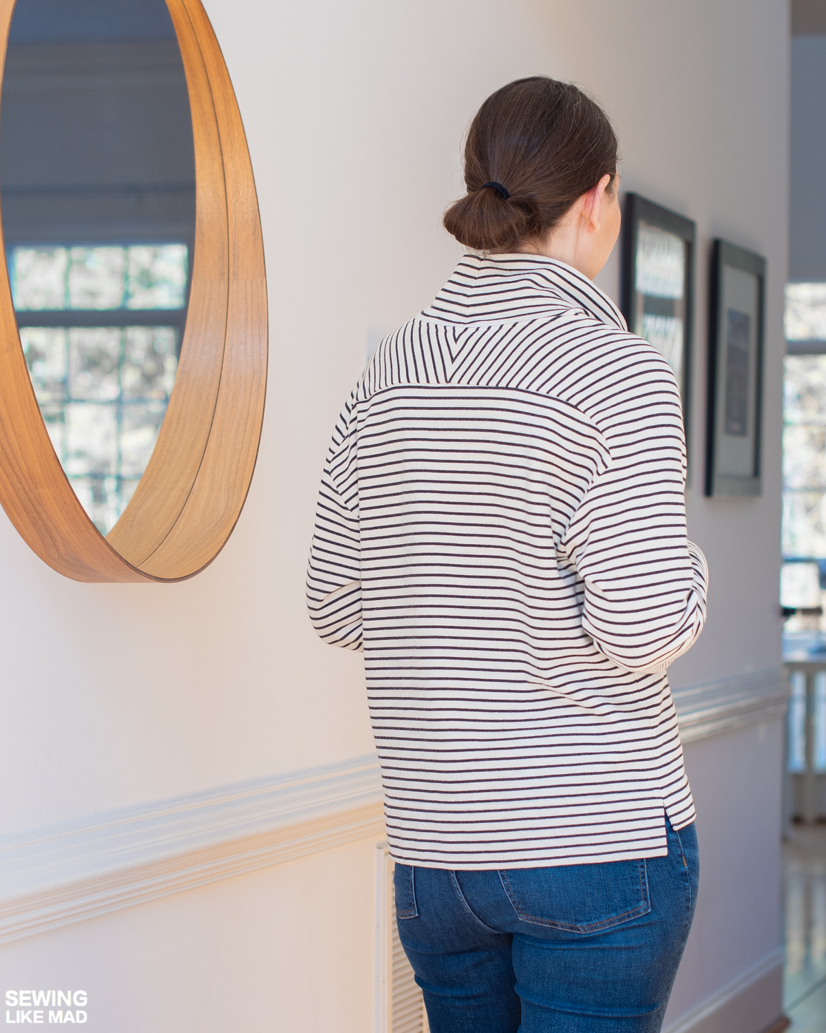 Sewing Like Mad Tutorial, Hem Split Opening for the Balmain Knit Tunic