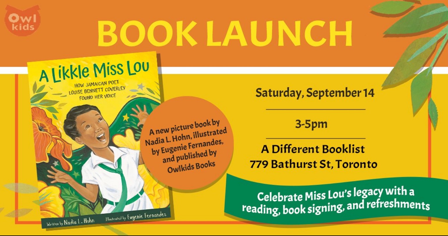 CanLit for LittleCanadians: A Likkle Miss Lou: Book launch
