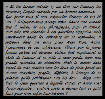 larmes retenir Charlotte Orcival