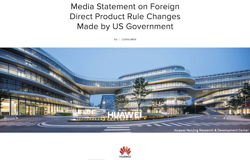 Huawei's statement on new restrictions by the U.S. government