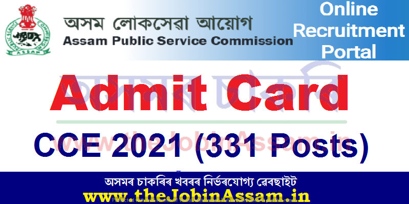 APSC CCE Admit Card 2021