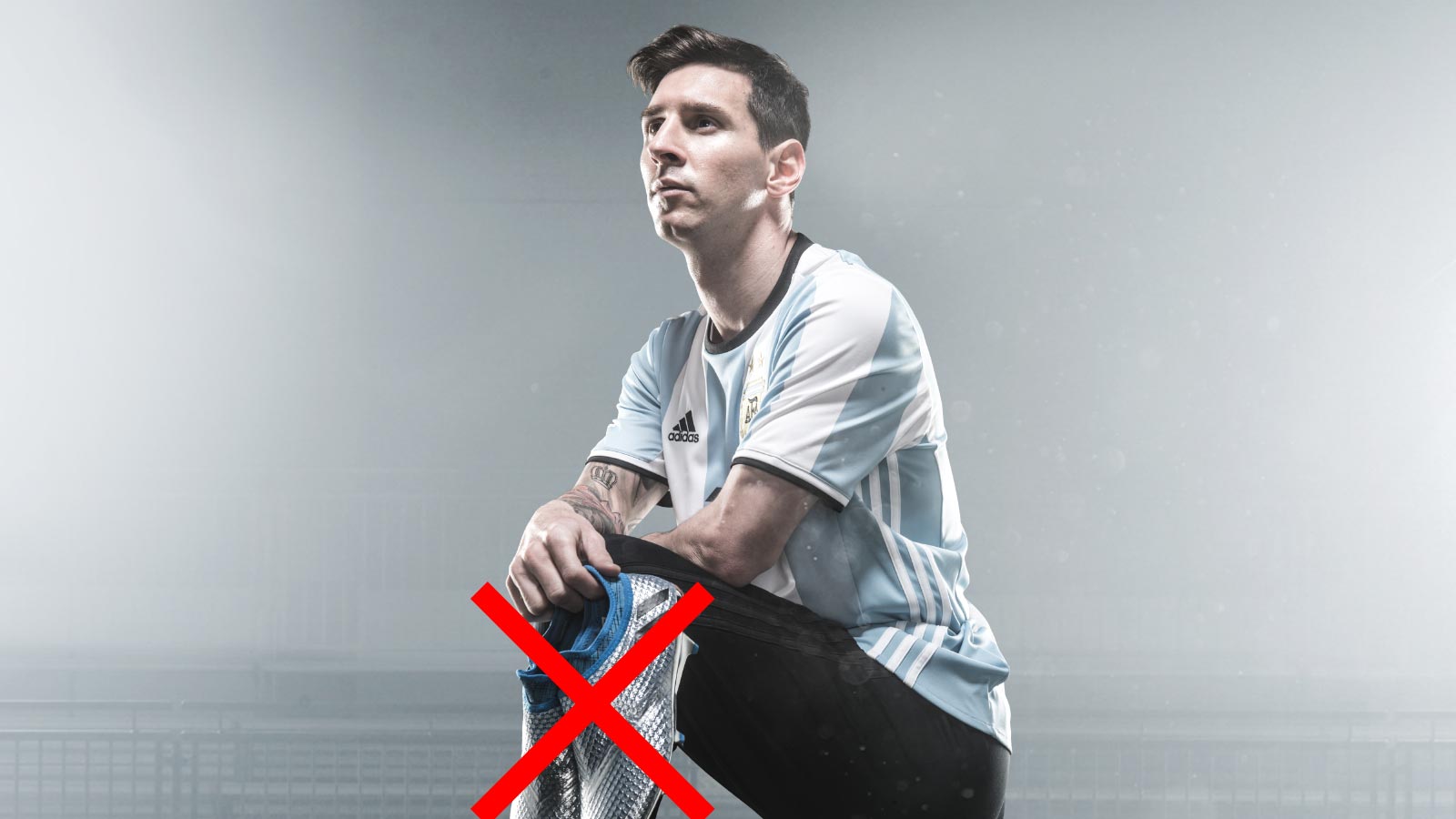 messi wearing adidas