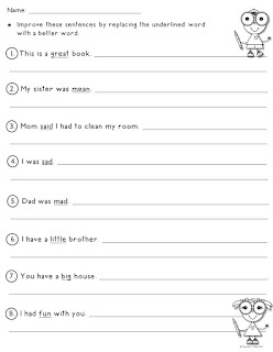 Word Choice Posters and a Free Worksheet | Teacher's Take-Out