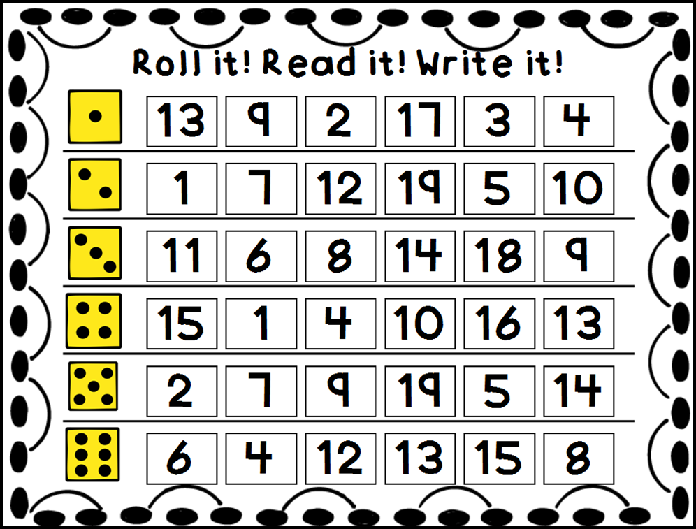 Daisy Designs Dice Games for Math and Literacy Centers and a FREEBIE!