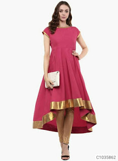 Glorious Crepe Printed Calf Length Kurtis