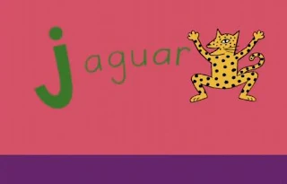 Jumping J. A group of animals jumping with the letter J. Sesame Street All Star Alphabet