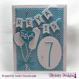 Divinity Designs Custom Dies: Long & Lean Numbers, Alphabet Flags, Scalloped Ovals, Scalloped Rectangles, Balloons & Streamers, Circle Ornaments Paper Collection: Birthday Brights