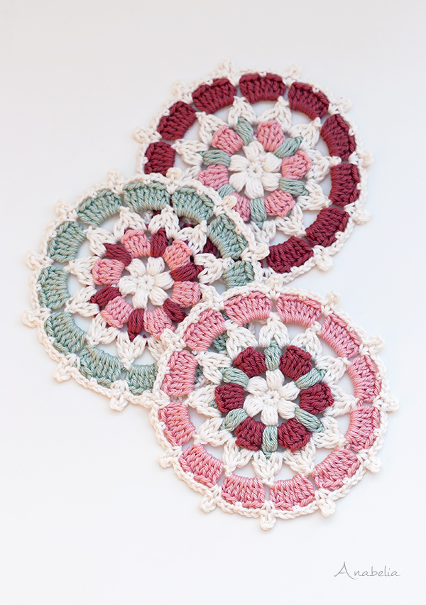 Japanese inspiration crochet motif, Anabelia Craft Design