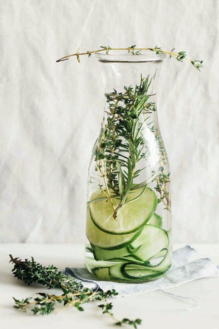 Fruits for detox water cucumber and lemon