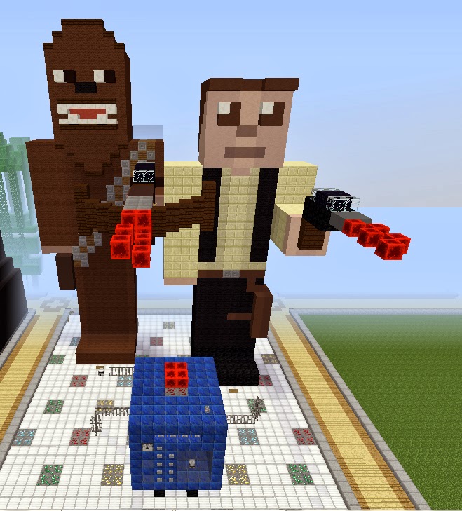 Minecraft Star Wars Builds: Chewbacca, Han Solo, and Blue Max by TrulyBratiful