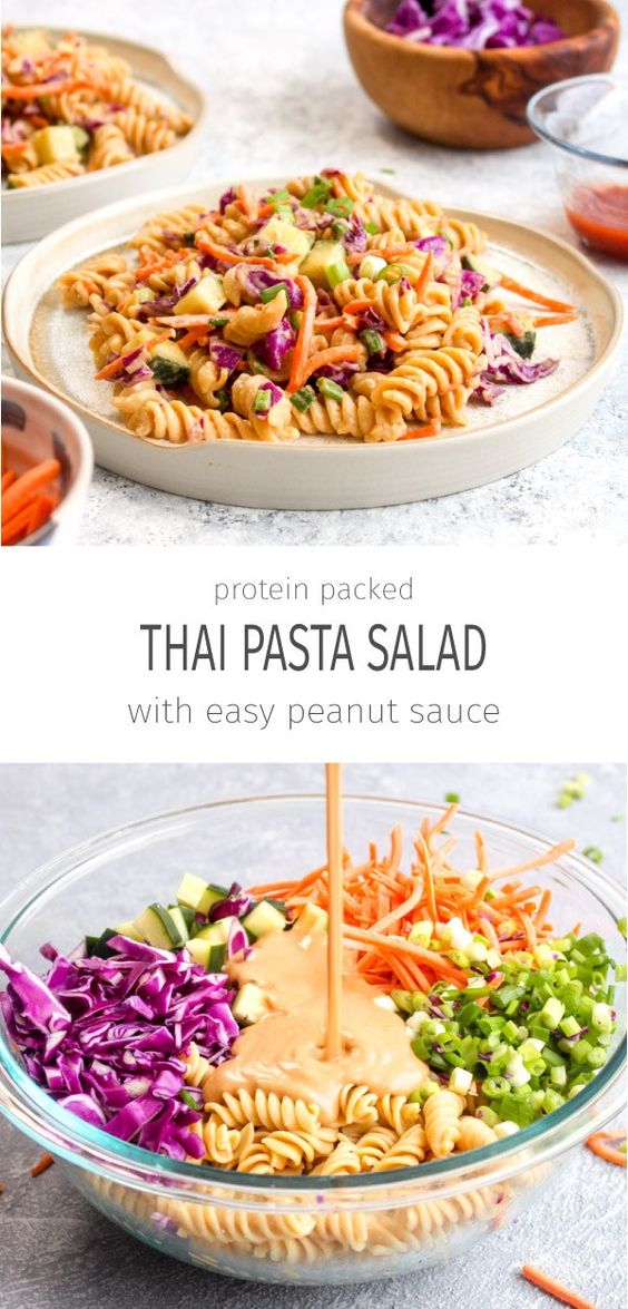 Protein Packed Thai Pasta Salad