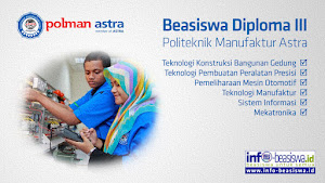 Beasiswa Diploma III Politeknik Manufaktur Astra Beasiswa Diploma III Politeknik Manufaktur Astra