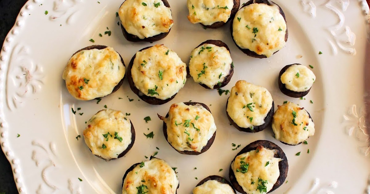Crab and Cream Cheese Stuffed Mushrooms | The Two Bite Club