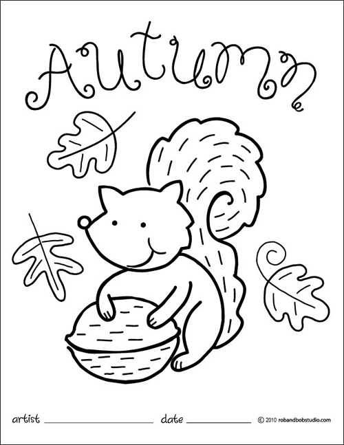 fall cartoon coloring pages - photo #34