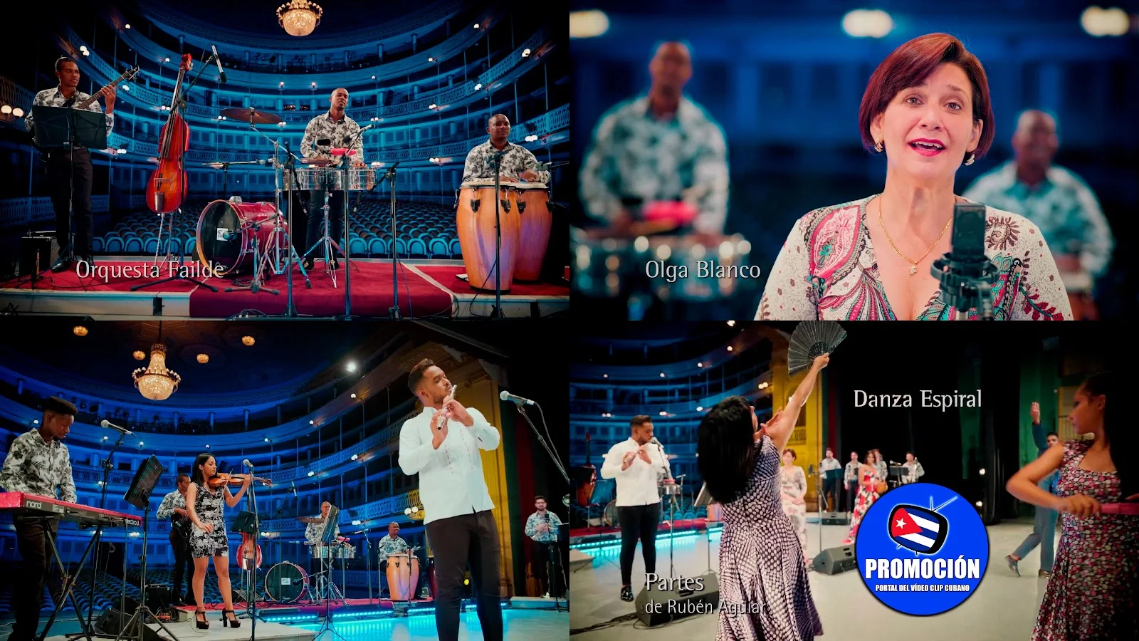 Orquesta Failde y Olga Blanco - ¨Partes¨ - Invitados: Danza Espiral - Videoclip. Portal Del Vídeo Clip Cubano. Música tradicional cubana. Danzón. Cuba