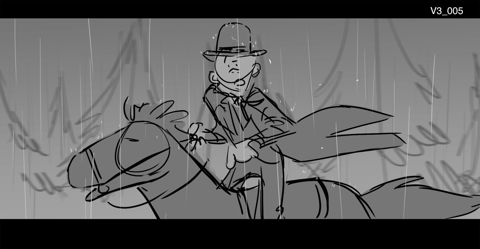 Train Heist Storyboard Sequence