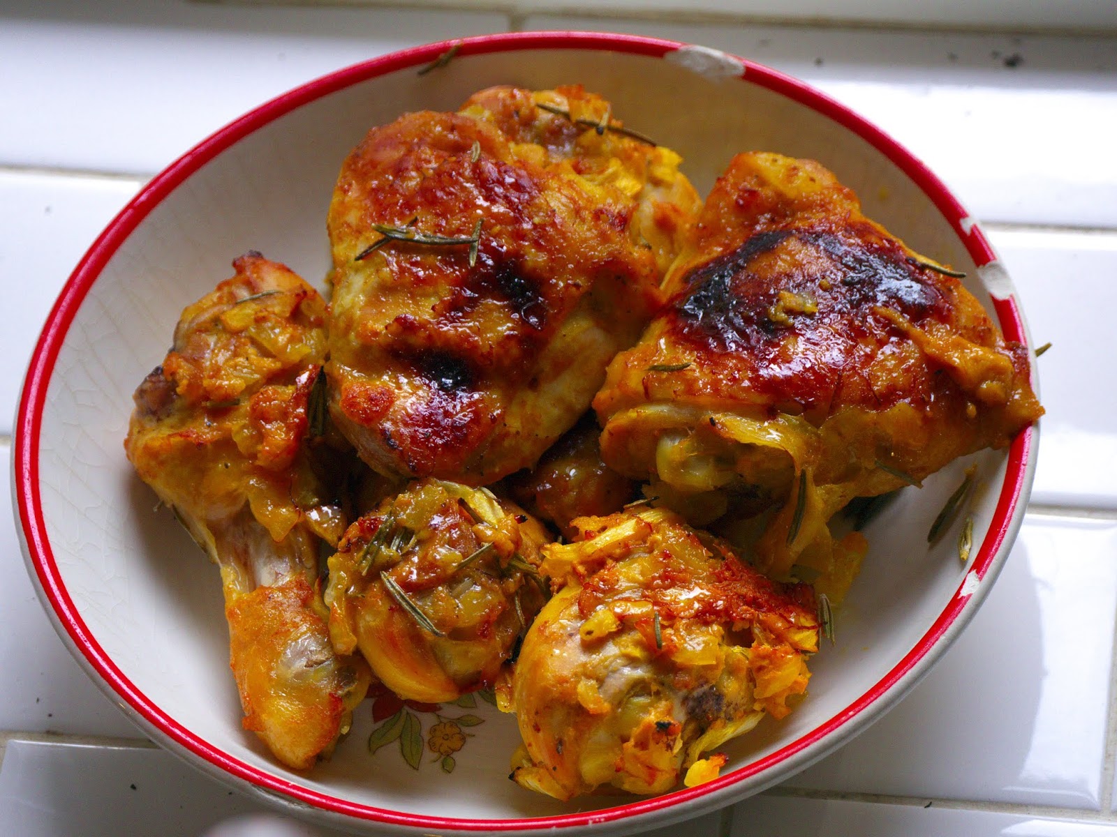 Persian yogurt and saffron roasted chicken