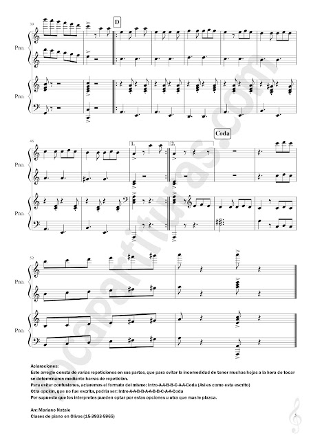 3 Tarantella Napolitana Partitura de Piano a 4 Manos Tradicional para Profesores y Estudiantes Pianistas Piano Sheet Music Four Hands Teacher - Student