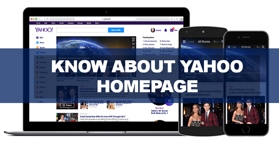 Yahoo home page