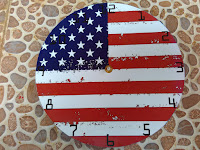 Jam Dinding Unik Bendera Amerika Serikat
