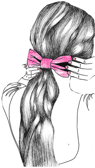 Картинка девушка с бантиком