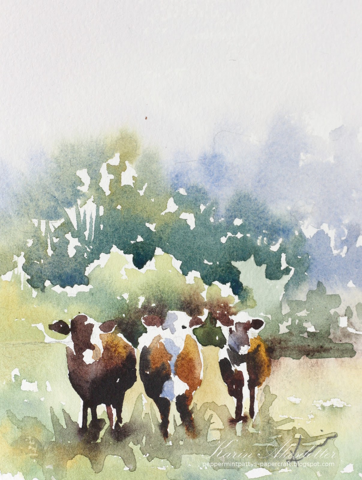 Peppermint Patty's Papercraft Sunday Watercolors Paint loose No