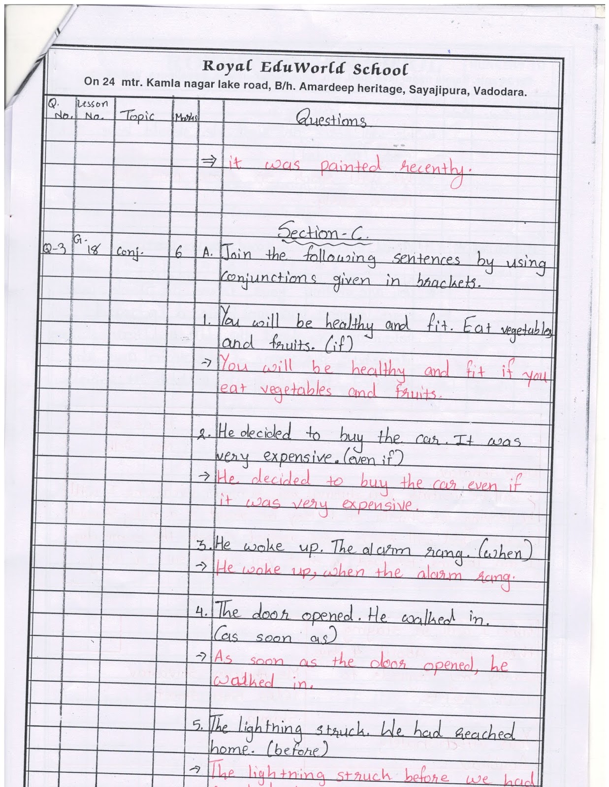 Class 8 english question paper pdf image