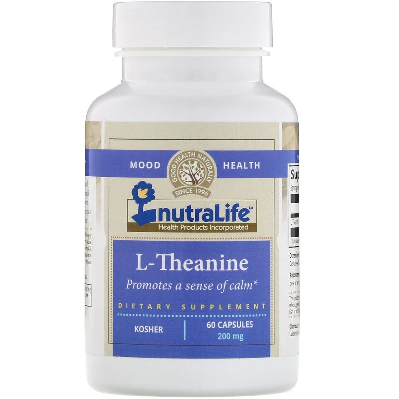 NutraLife, L-теанин, 200 мг, 60 капсул