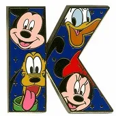 Alfabeto de Mickey, Minnie, Donald y Pluto K.