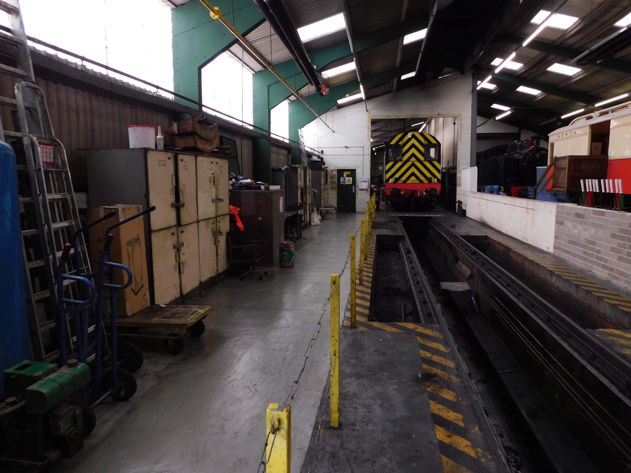 North Tyneside Steam Railway Running shed floor clean