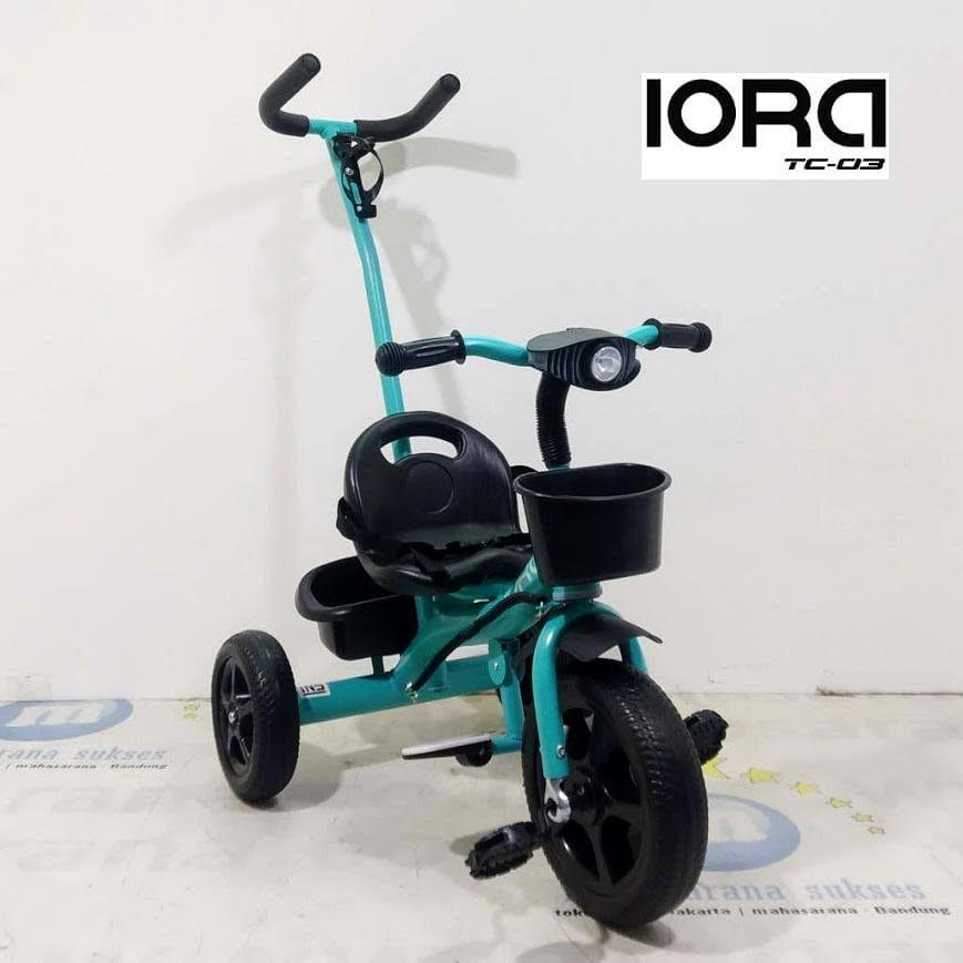 Tokosarana Mahasarana Sukses Sepeda Roda Tiga Anak Pmb Iora Tc03 Musik Lampu Ban Eva Tongkat Dorong Tricycle