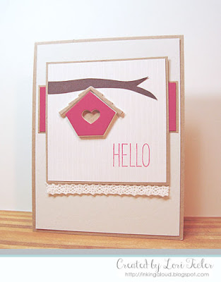 Hello card-designed by Lori Tecler/Inking Aloud-stamps and dies from The Cat's Pajamas