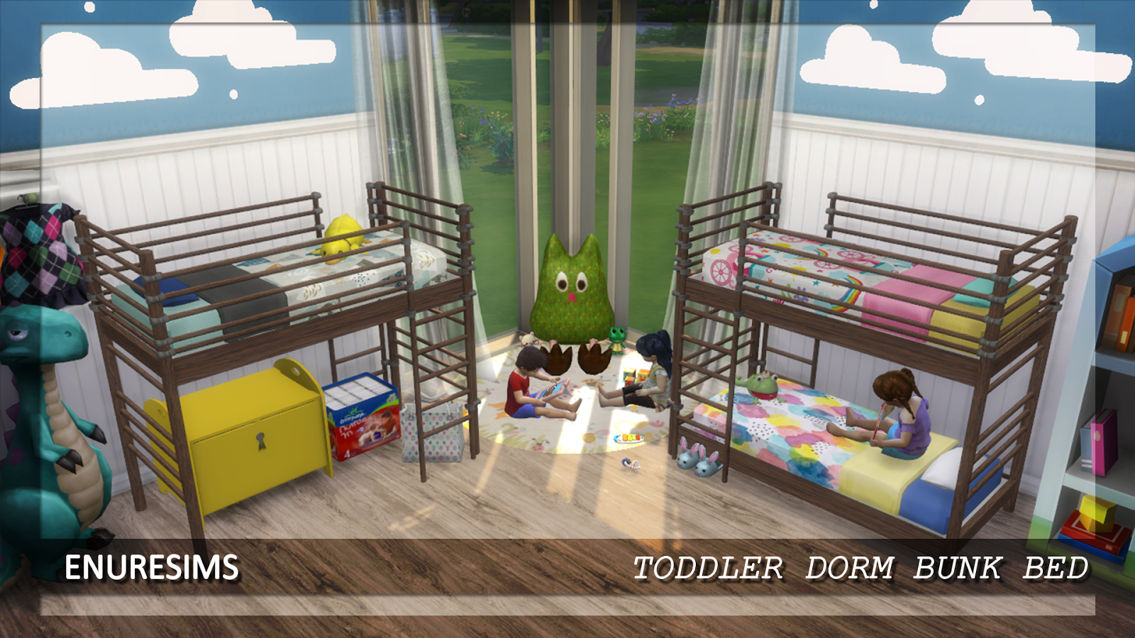 Ts3 To Ts4 Dorm Bunk Bed For Toddlers Two Versions Enure Sims Ts3 To Ts4 Dorm Bunk Bed For Toddlers Two Versions