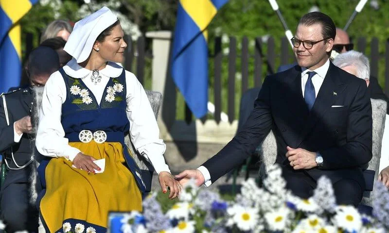 Crown Princess Victoria and Prince Daniel attended the traditional National Day celebrations at Skansen