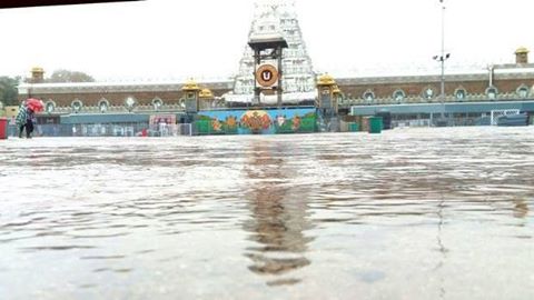 Temple flood tirupati Tirupati heavy