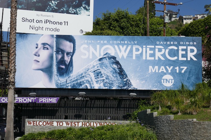 Snowpiercer series launch billboard Sunset Strip Snowpiercer series launch billboard