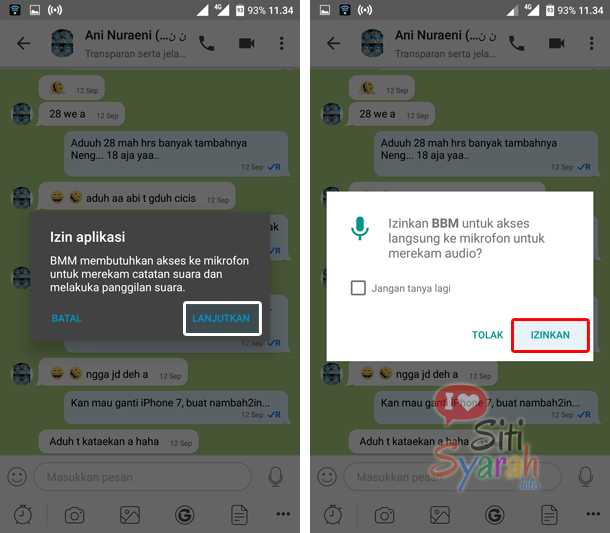 cara meminta izin mikrofon bbm