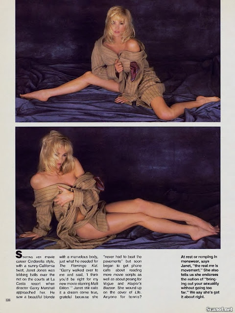 Scan Photos of Janet Jones from Playboy USA March 1987 issue. 