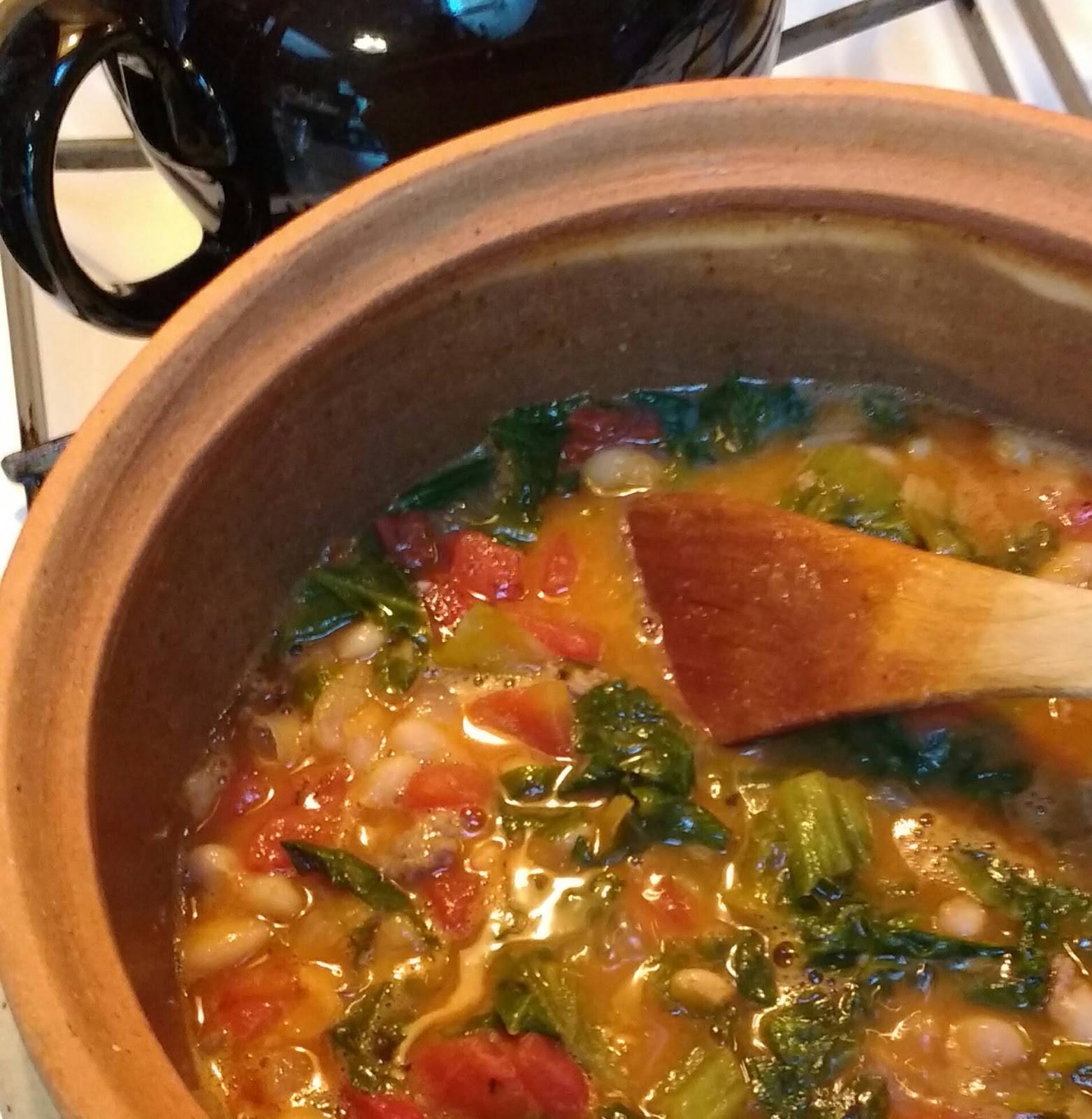The Spice Garden White Beans with Italian Sausage and Escarole