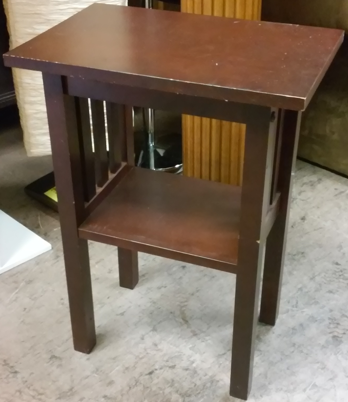 UHURU FURNITURE & COLLECTIBLES SOLD Two Foot Tall Modern Mission End Table 35