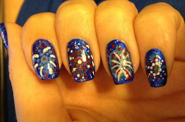 Celebrate the Fourth with Fireworks on your Nails!