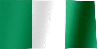 The waving flag of Nigeria (Animated GIF)