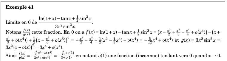 Développements limités - analyse 1