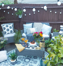 How to create an outdoor living room in your garden this summer. budget summer garden makeover in collaboration with Sainsbury's Home.