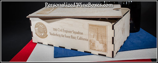 wood wine box, retirement gift