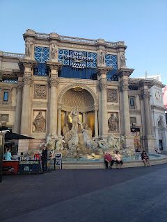 Trevi Fountain replica outside the Forum Shops at Caesar's Palace in Las Vegas Nevada