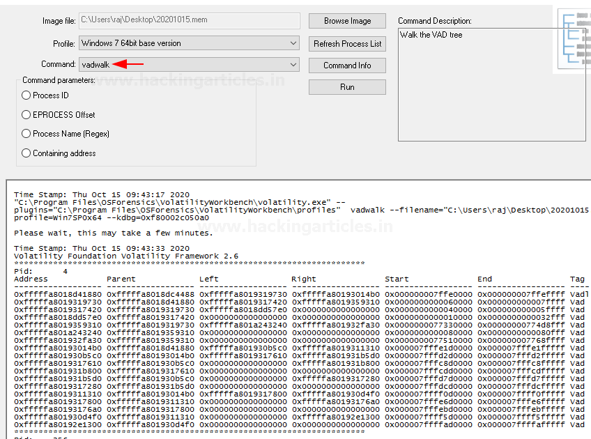 Memory Forensics with Volatility Workbench
