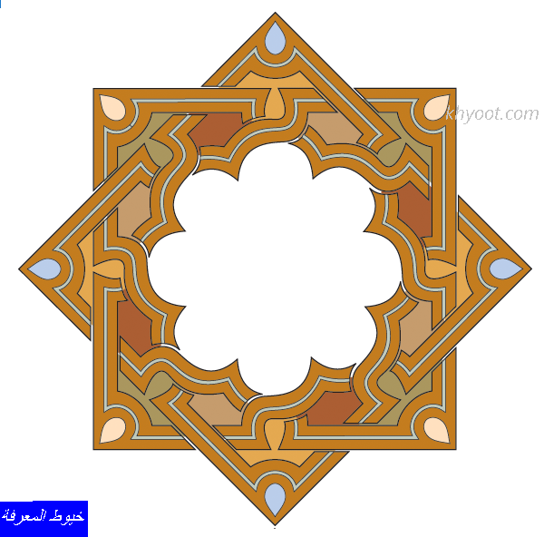زخارف اسلامية Png مفرغة فيكتور هندسية بسيطة للتصميم