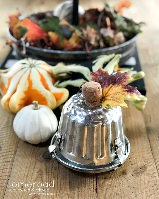 DIY Repurposed Vintage Bakeware Pumpkin and Tiered Tray