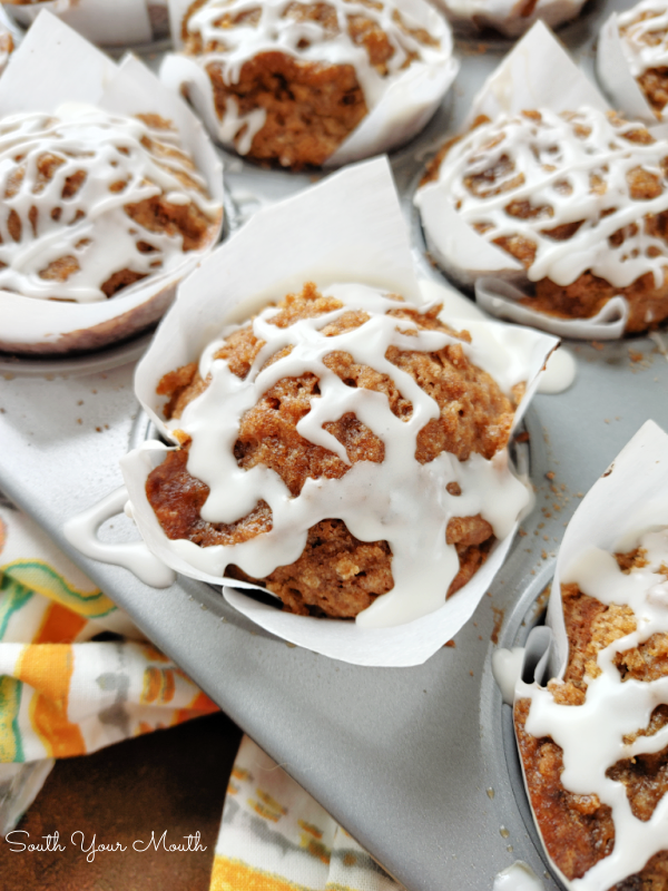 South Your Mouth Cinnamon Streusel Banana Muffins
